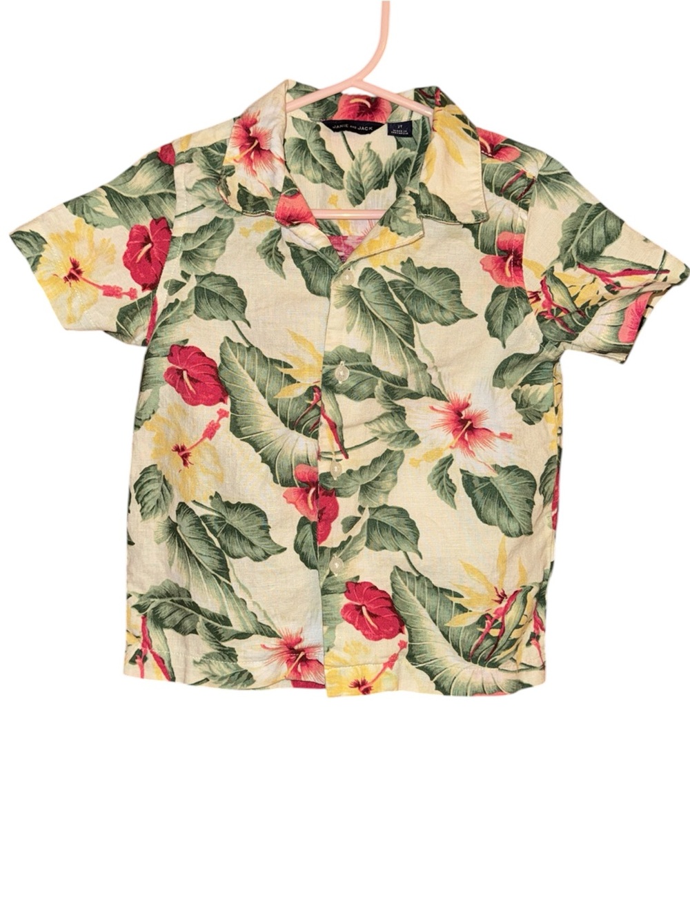 Janie and Jack The Cabana Shirt Short Sleeve Button-Down Toddler Boy’s size 2T